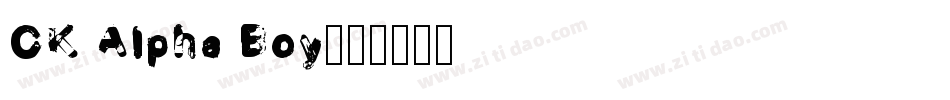 CK Alpha Boy字体转换